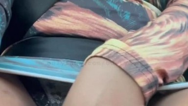 Bustylwa Horny in a uber rubbing shaved tight pussy